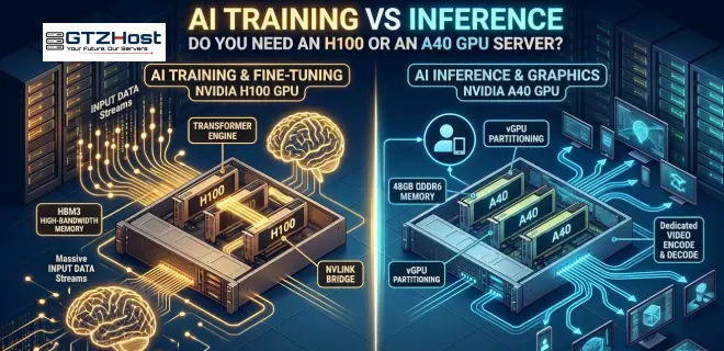 AI Training vs Inference: H100 or A40 GPU Server Comparison